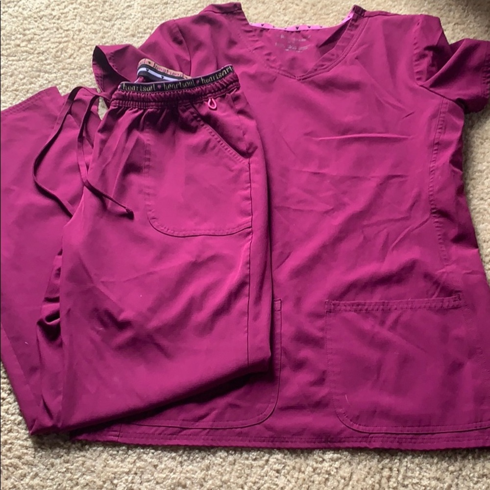 Heart and soul scrub set.